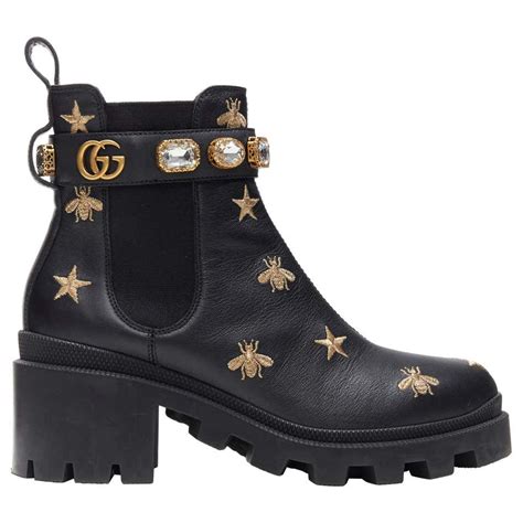 gucci queen bee shoes|gucci star and bee boots.